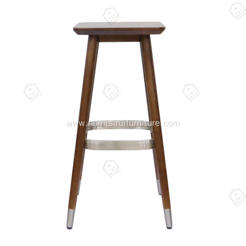 Imported ash wood backless bar stool